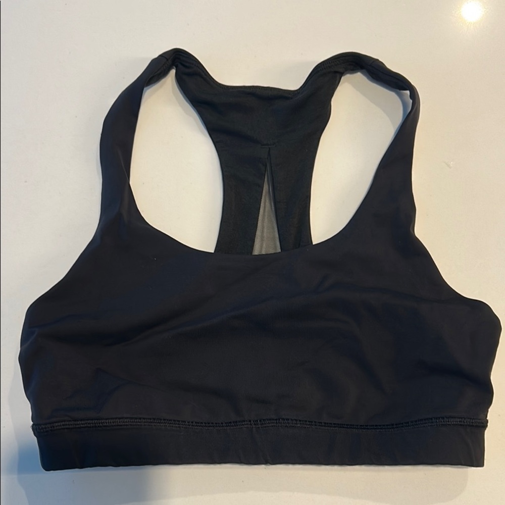 Lululemon  Solid Black Medium Impact Sports Bra